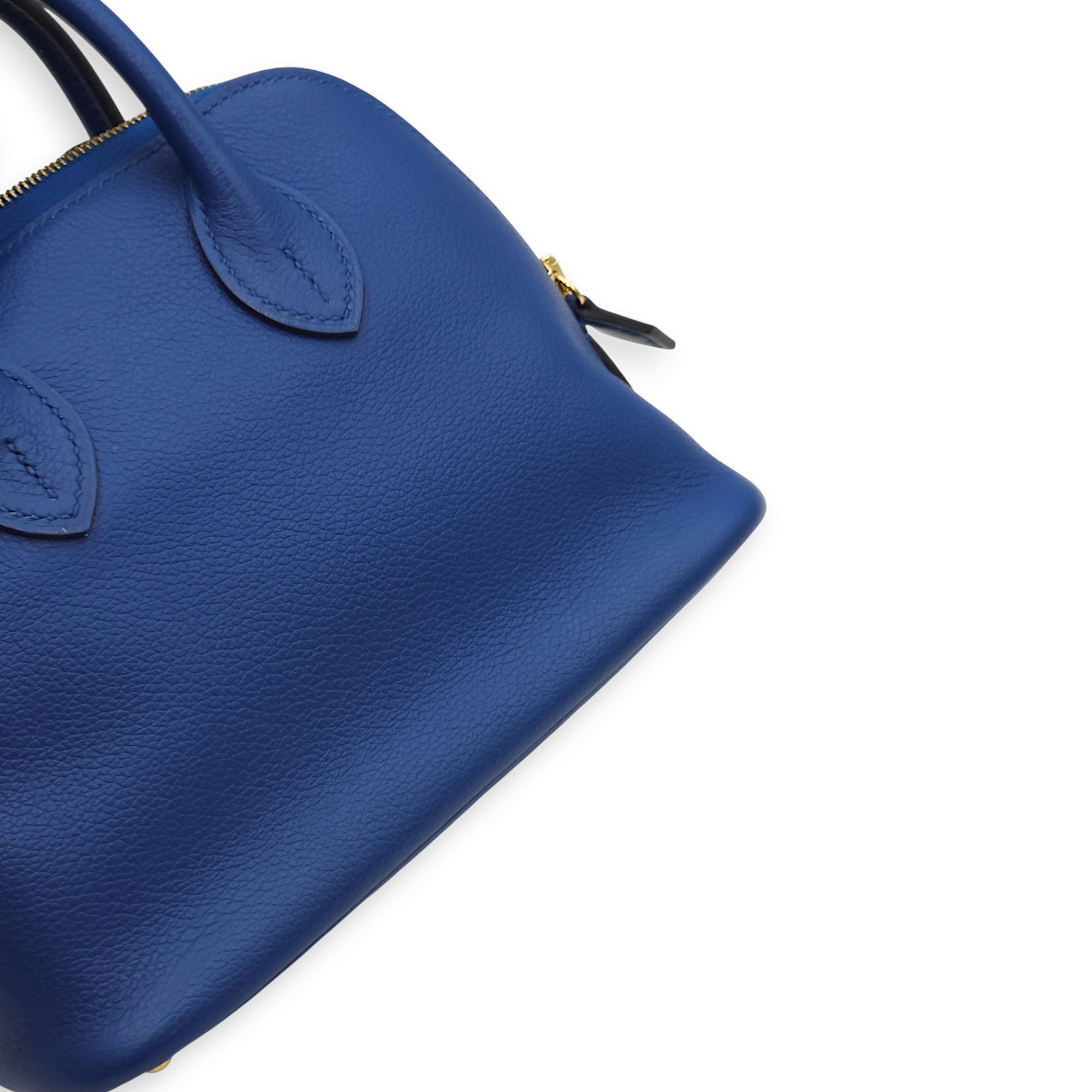 Bolide Blue France/Blue Sapphire in Evercolor, Gold hardware
