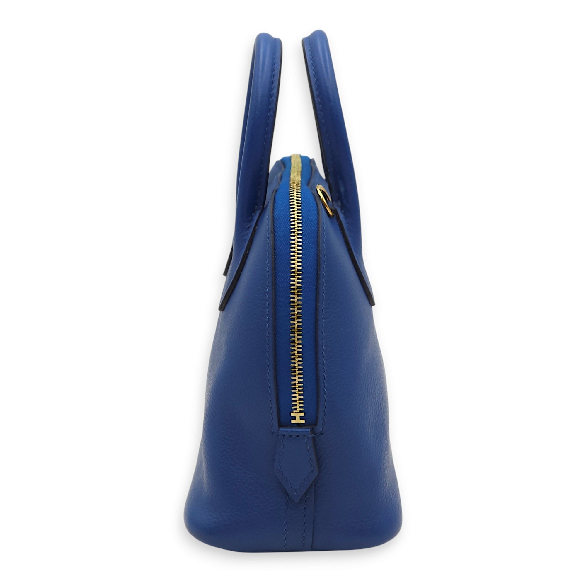 Bolide Blue France/Blue Sapphire in Evercolor, Gold hardware
