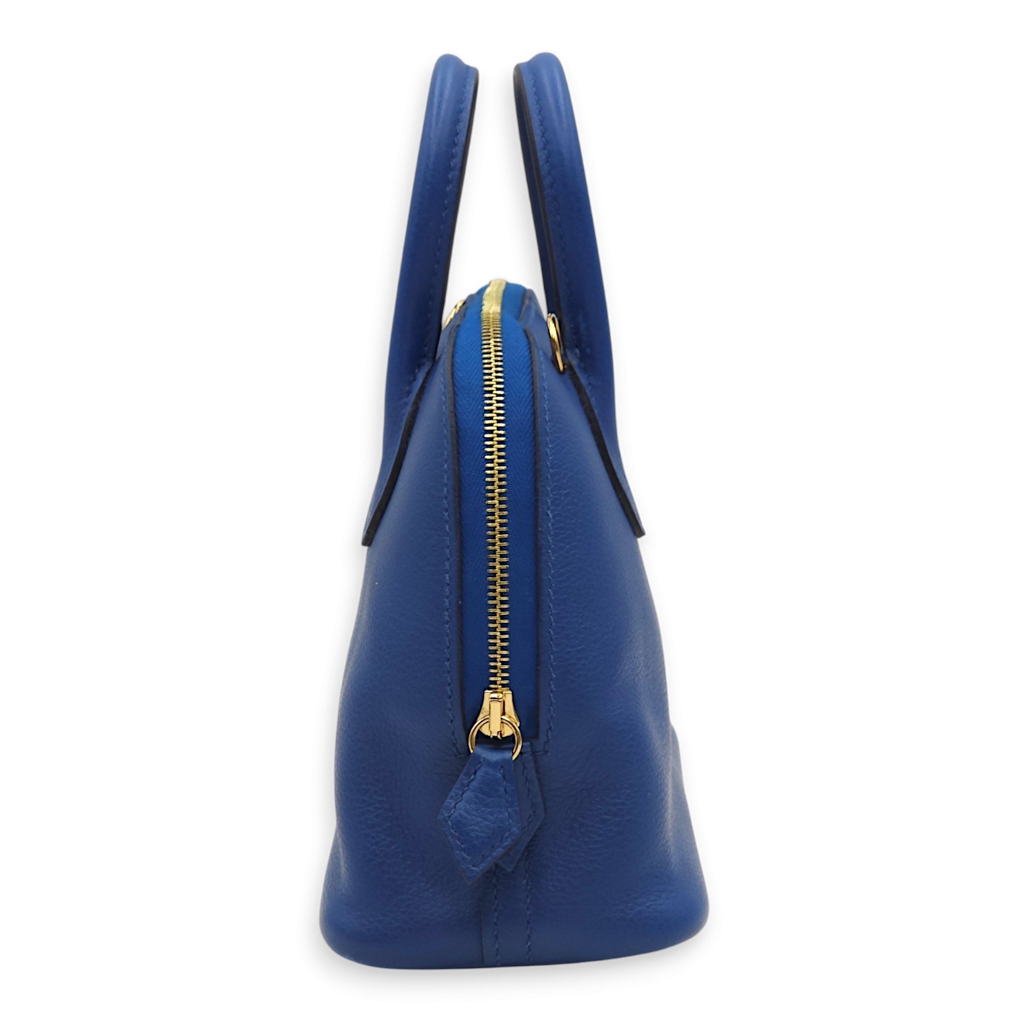 Bolide Blue France/Blue Sapphire in Evercolor, Gold hardware