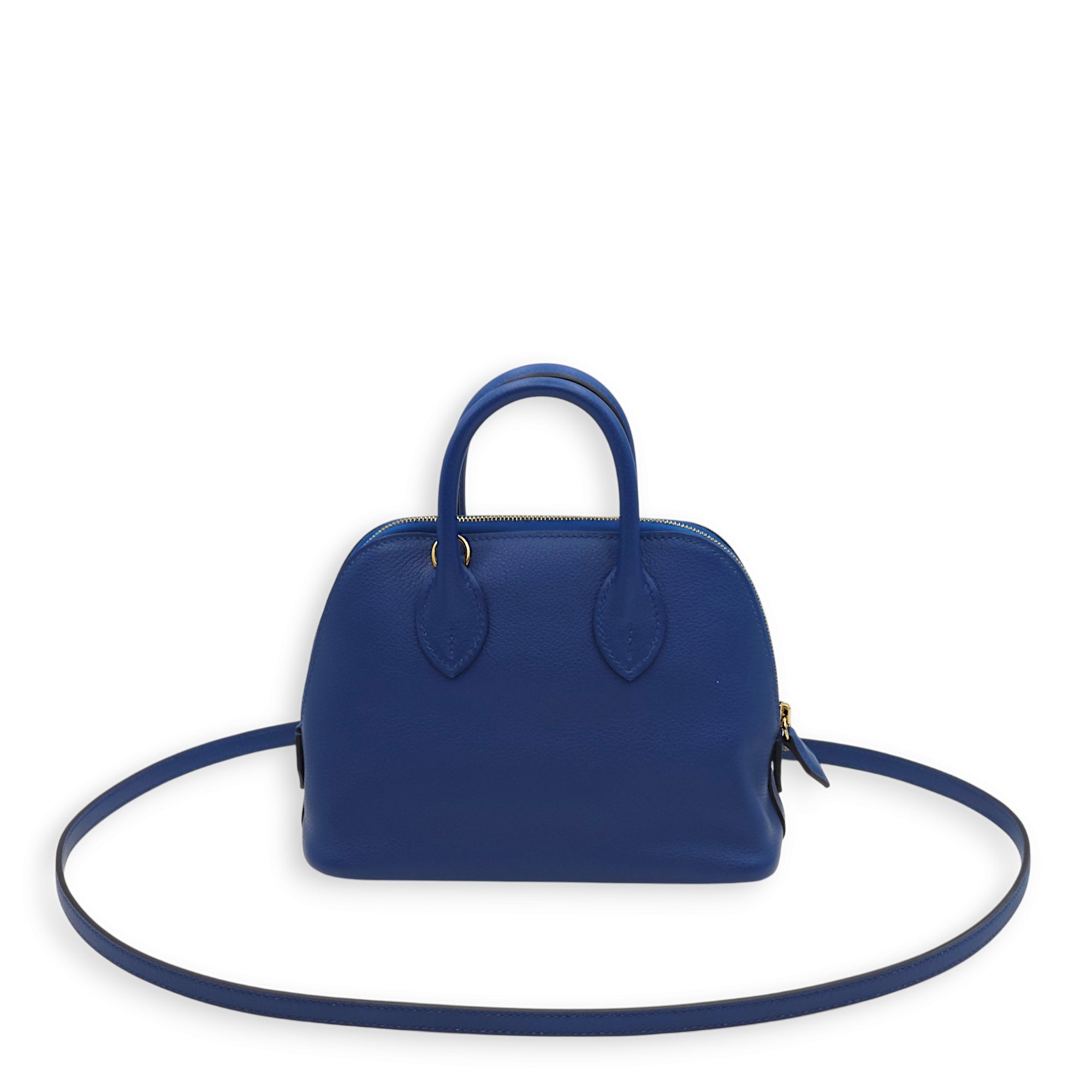 Bolide Blue France/Blue Sapphire in Evercolor, Gold hardware