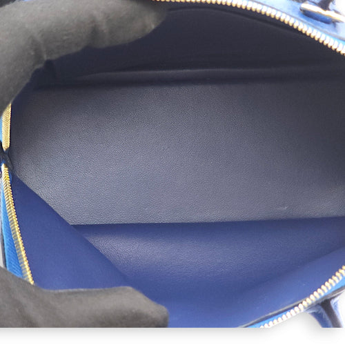 Bolide Blue France/Blue Sapphire in Evercolor, Gold hardware