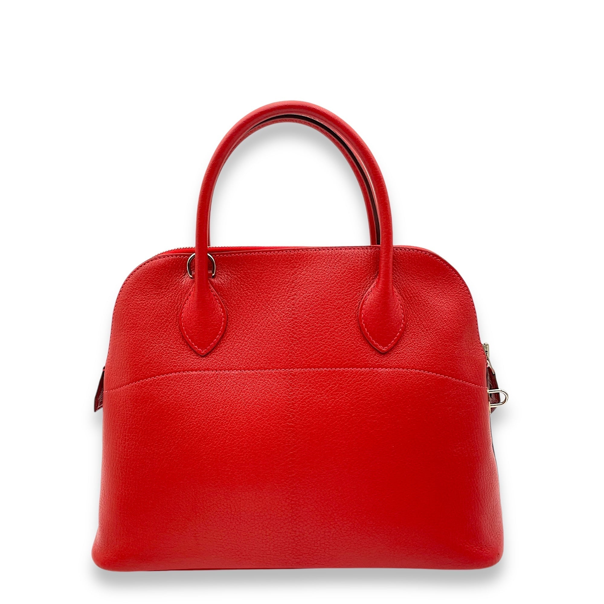 Bolide Rouge Vif in Chevre Leather Palladium hardware C112015 2