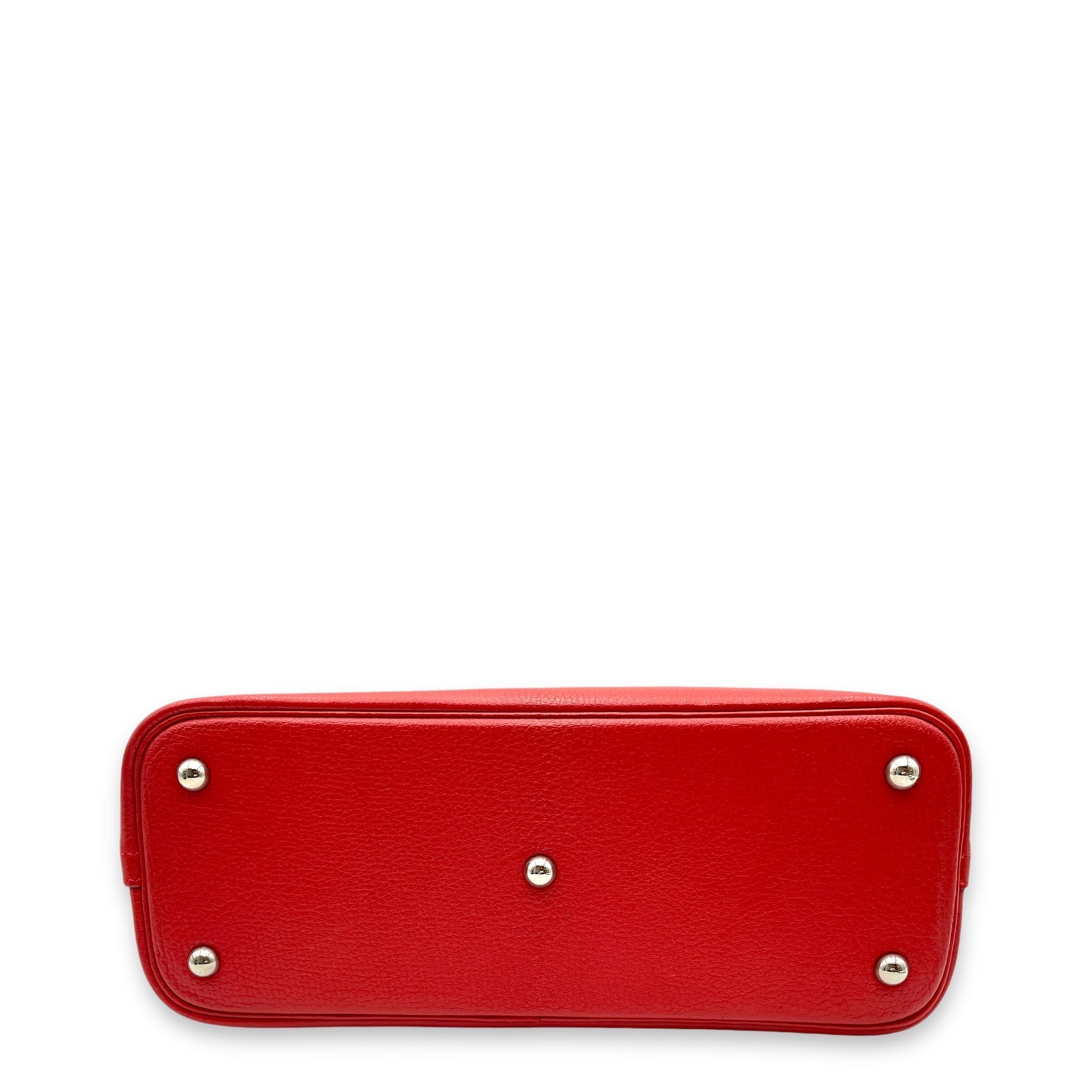 Bolide Rouge Vif in Chevre Leather Palladium hardware C112015 5