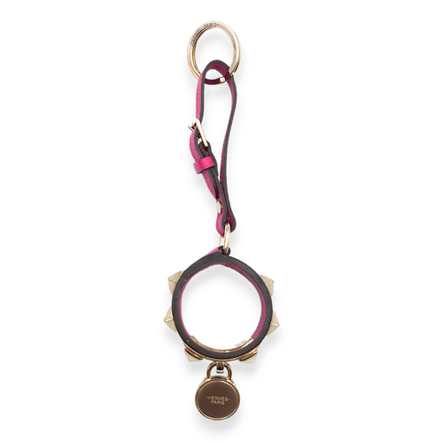 CDC  Rose Pourpre Charm in Epsom Palladium hardware C109417 1