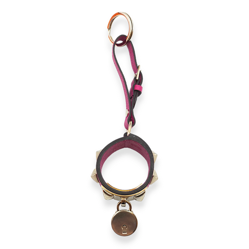 CDC  Rose Pourpre Charm in Epsom Palladium hardware C109417 2