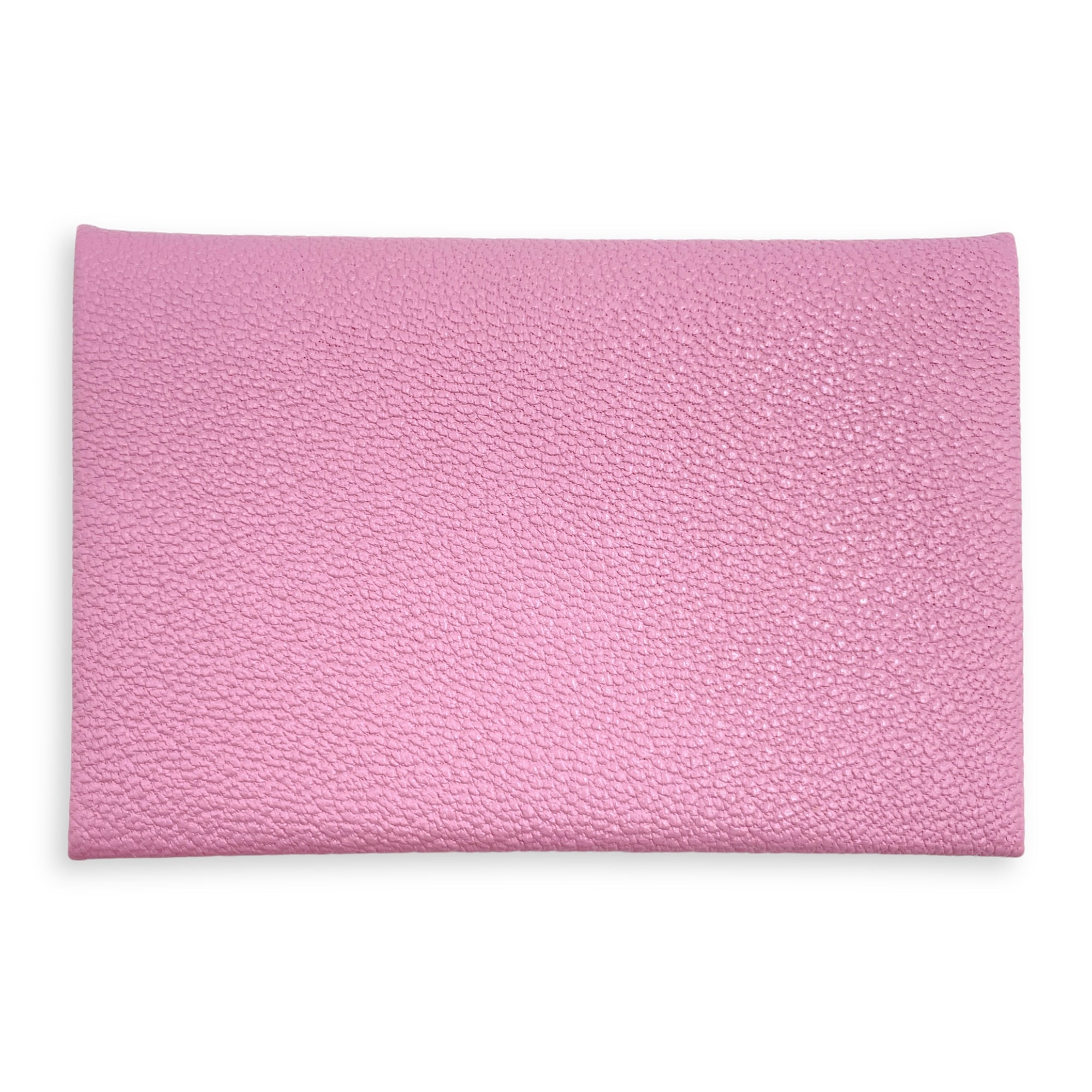 Calvi Mauve Sylvestre Card Holder in Chevre Mysore, Palladium hardware