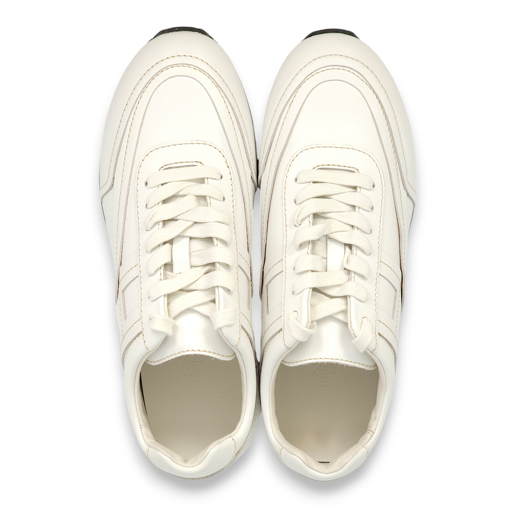 【HERMES】Chris スニーカー 在庫確認ください Hermès Chris 39 White Sneakers in Calfskin Singapore