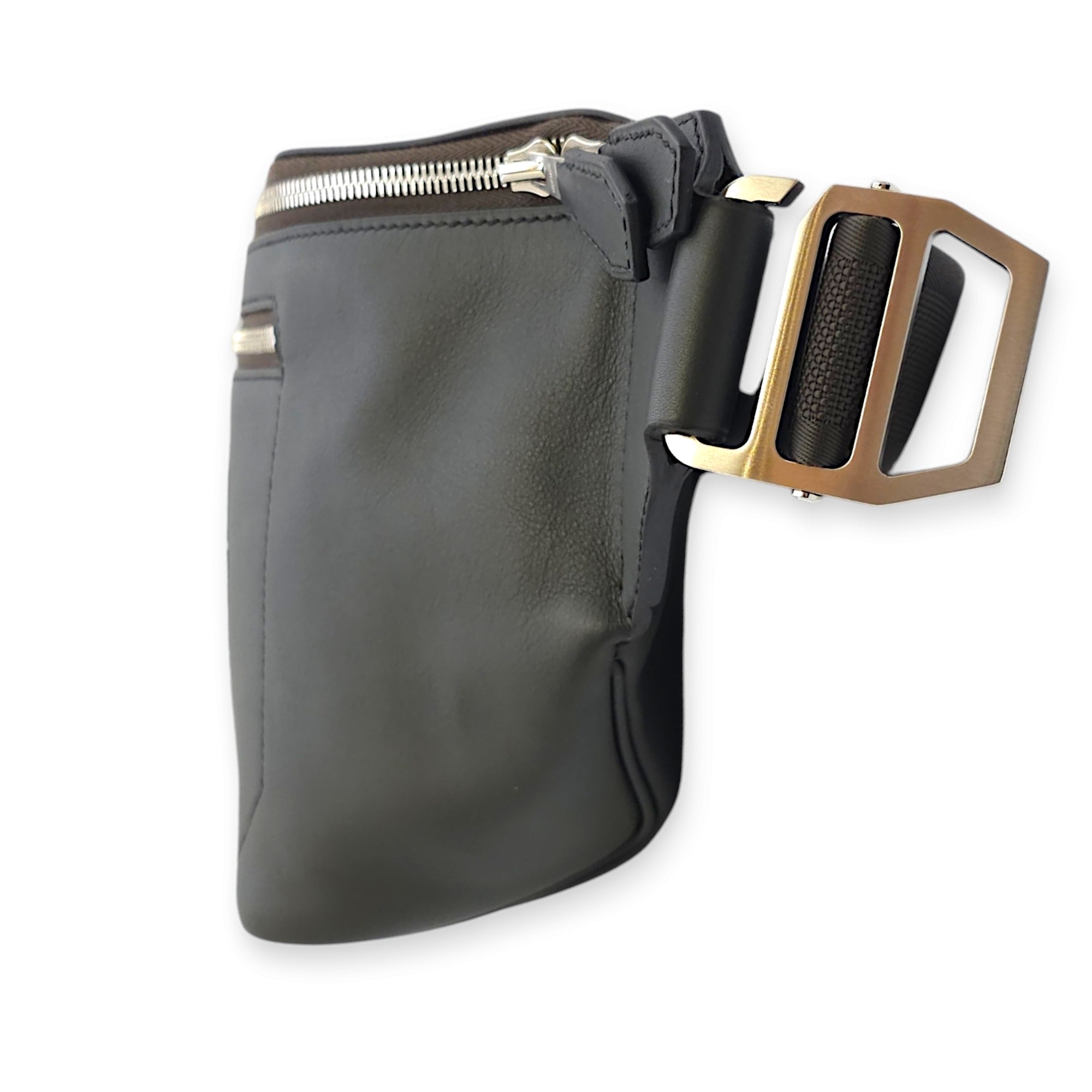 Chyslide Belt Bag GM Vert in Cristobal, Silver hardware