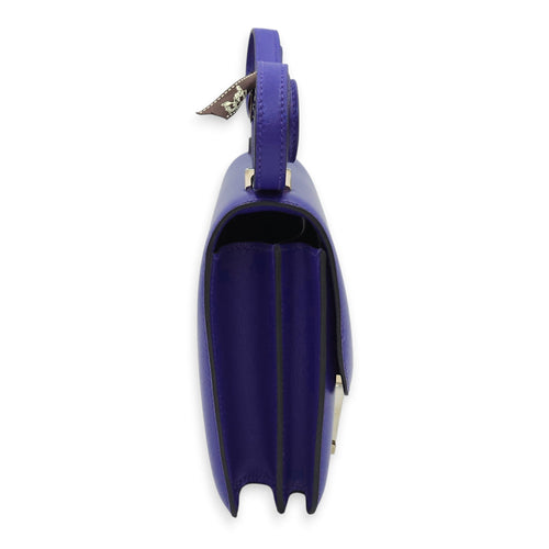 Constance 18 Blue Electric in Tadelakt Palladium hardware C111405 3