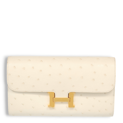 【ゴートスキン/Nata×Goldr金具】HERMES ルーリス Hermès Constance To Go Nata Crossbody Bag in Ostrich, Gold