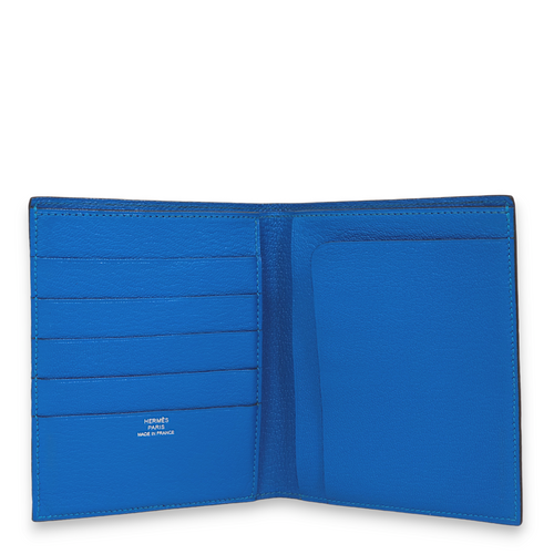 Evelyne Blue Mykonos Wallet in Chevre Mysore