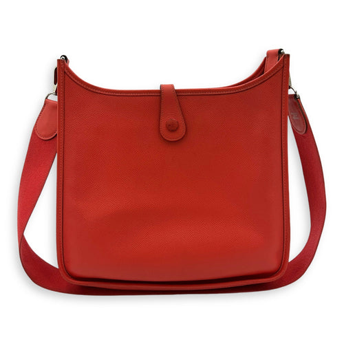 Evelyne PM Rouge Pivoine in Epsom, Palladium hardware