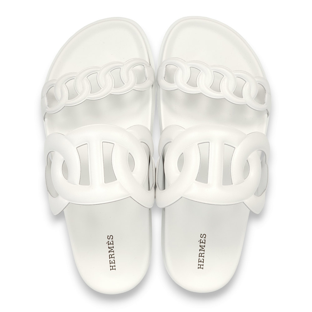 ⭐️HERMES⭐️ コンスタンスミュール　白 size39（約25センチ） Hermès Extra 39 Blanc Sandals in Calfskin Singapore