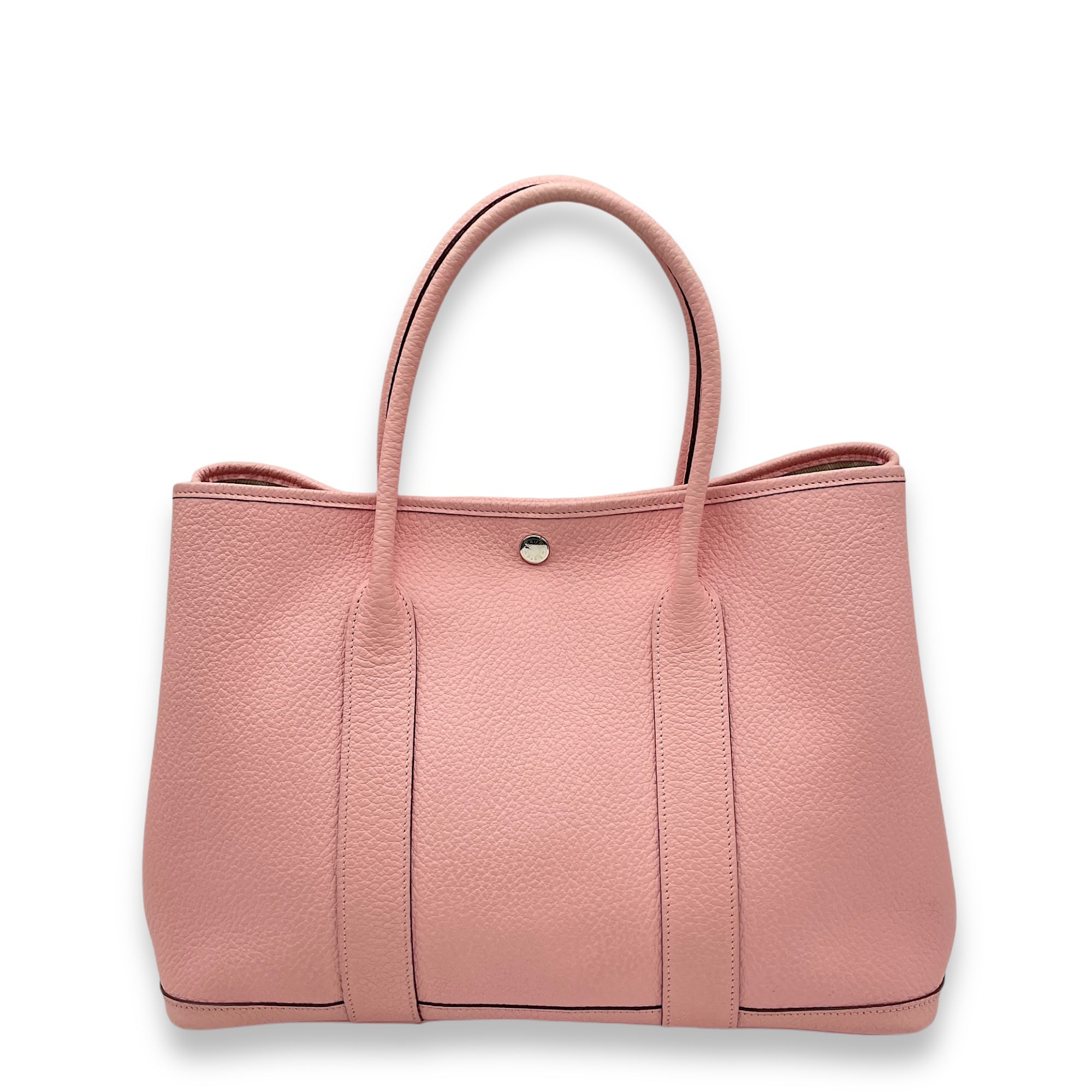 バッグ party bag Hermès Garden Party 36 Rose Sakura in Negonda, Palladium