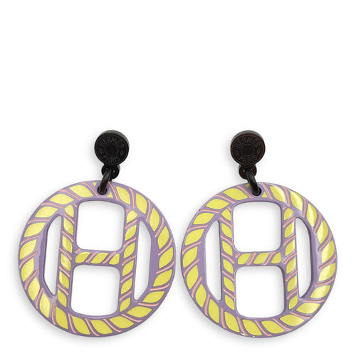 H Equipe Lilac/Jaune Earrings in