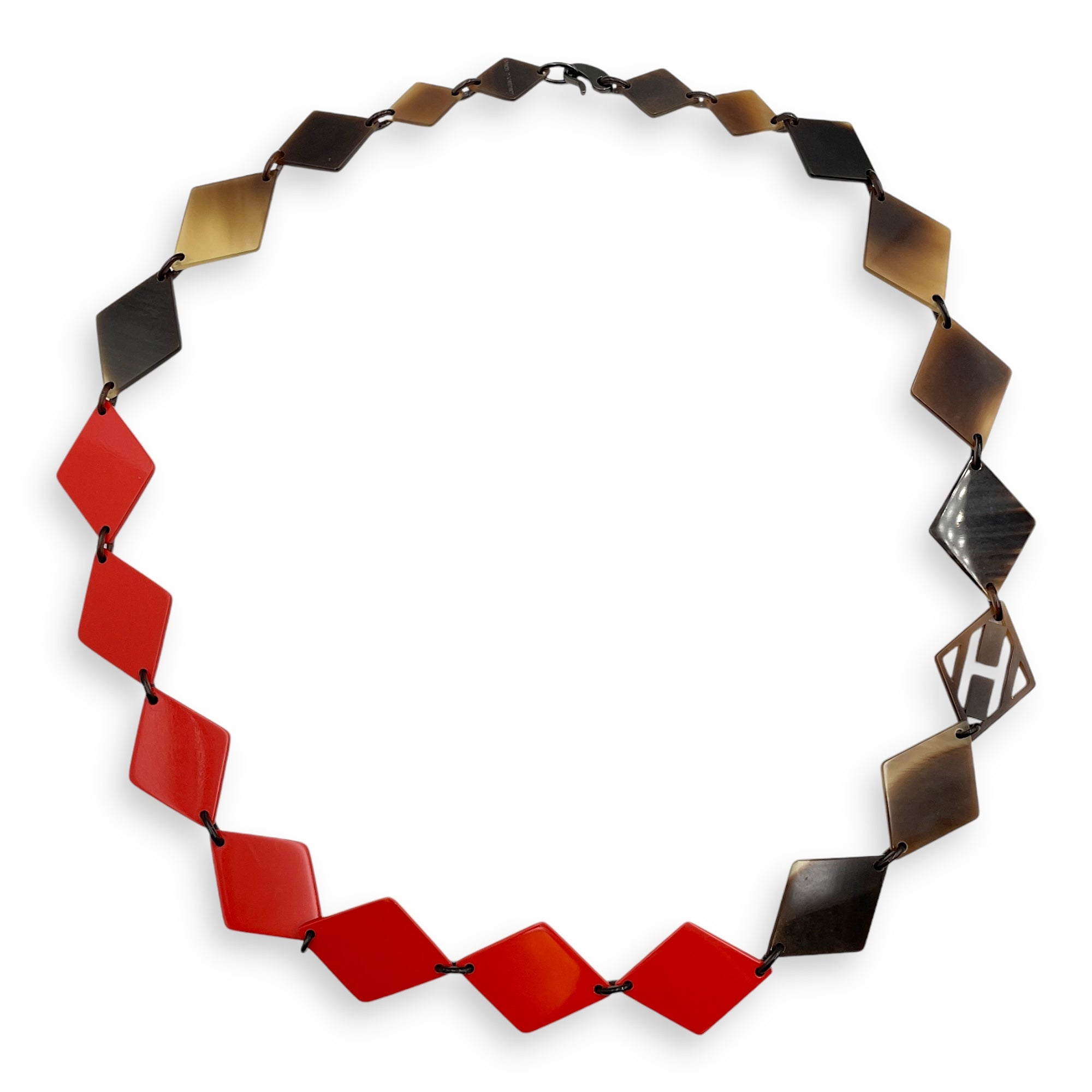 Horn & Lacquer Necklace Red