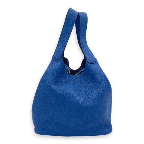 Hermès Picotin 26 Blue Bucket Bag in Clemence, Silver hardware_1
