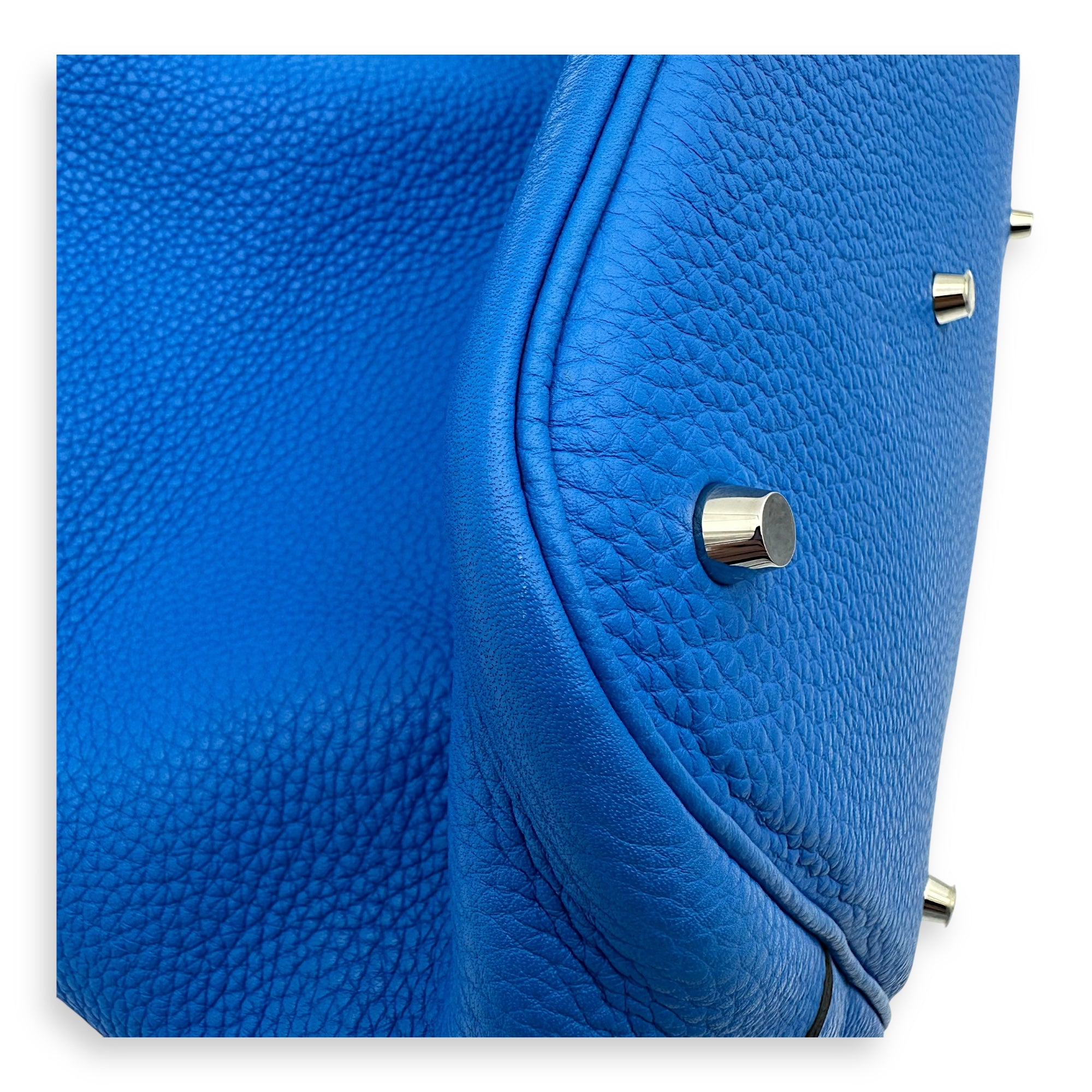 Hermès Picotin 26 Blue Bucket Bag in Clemence, Silver hardware_1