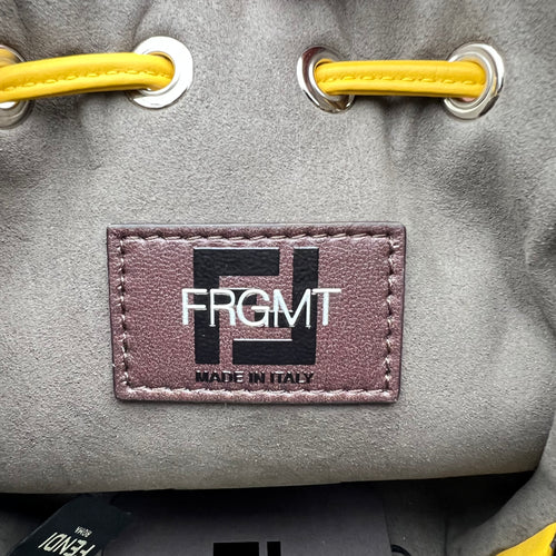 Fendi Mon Tresor Bucket Bag Yellow in Canvas, Silver hardware_5