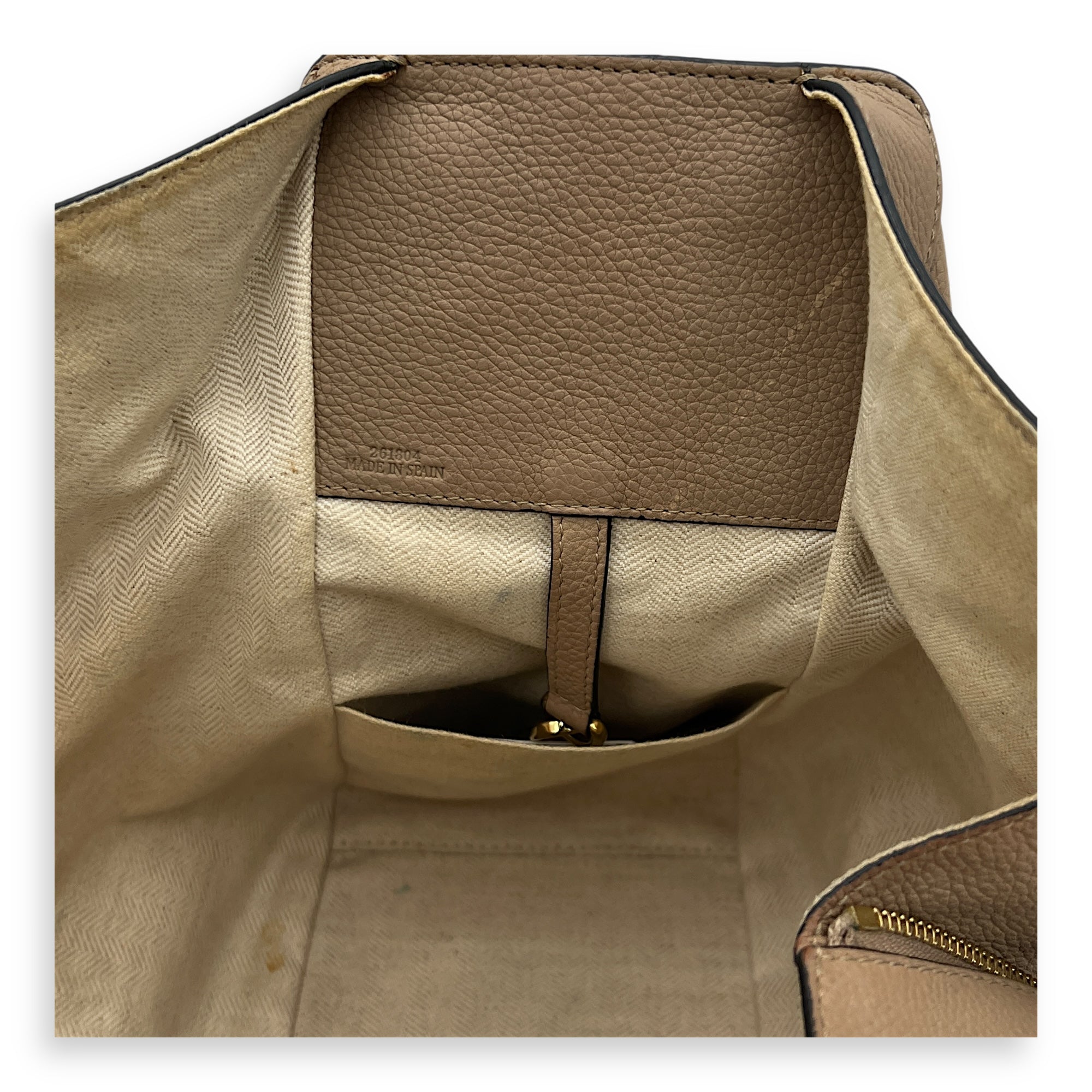 Hammock Small Brown Top Handle Bag in Calfskin, Gold hardware