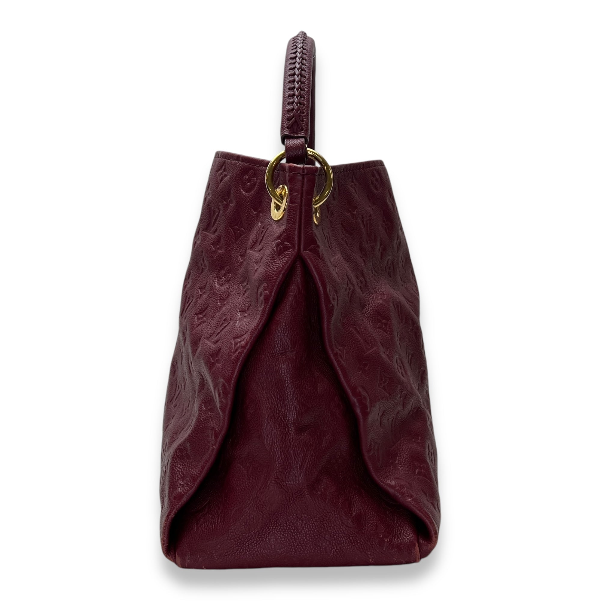 Artsy Top Handle Bag Red in Monogram Empreinte Leather Gold hardware