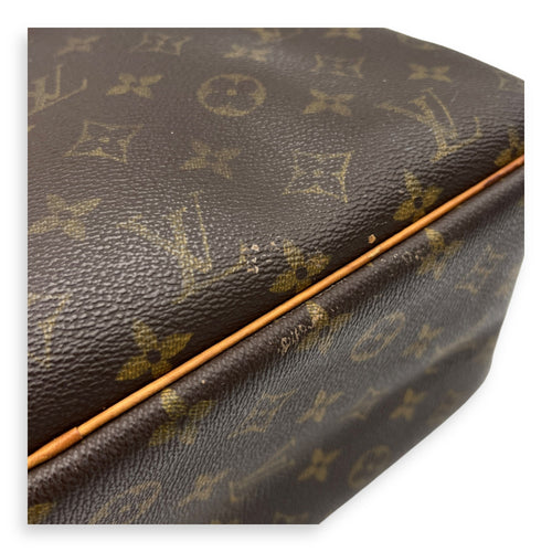Deauville Top Handle Bag Brown in Monogram Coated Canvas, Gold hardware