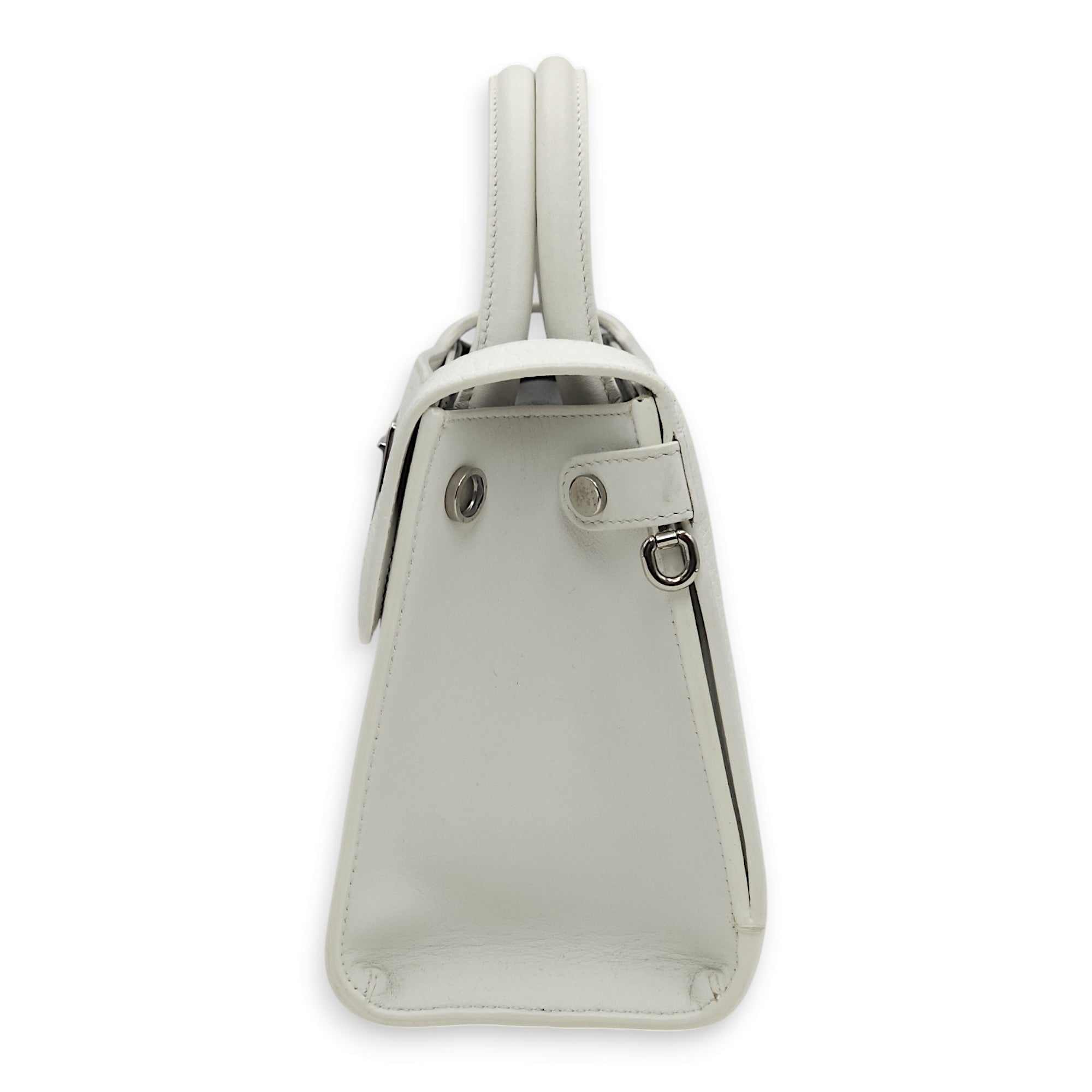 Diorever White Tote Bag in Calfskin, Silver hardware
