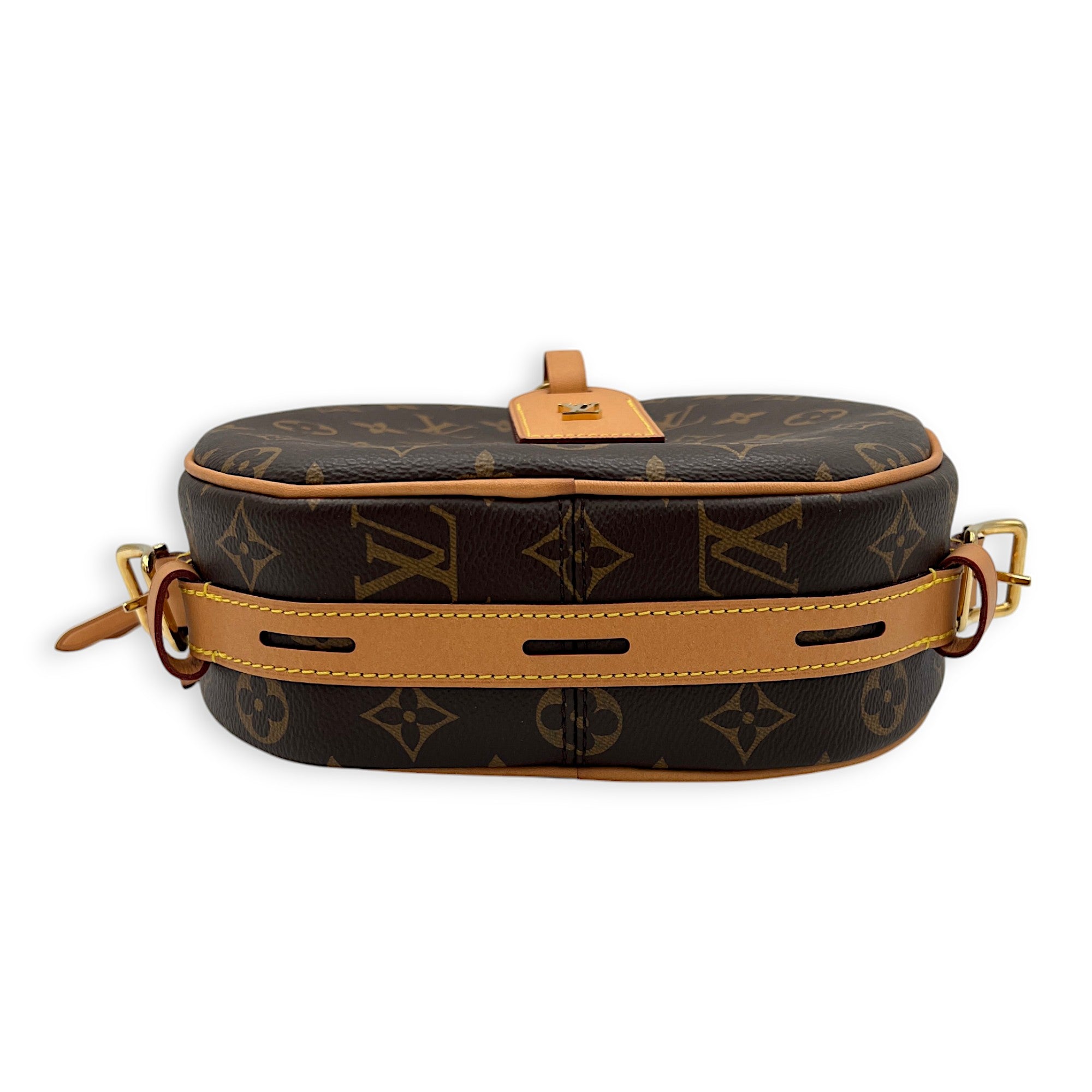 Louis Vuitton Boite a Chapeau Crossbody Bag MM Brown in Monogram Coated Canvas , Gold Hardware_5