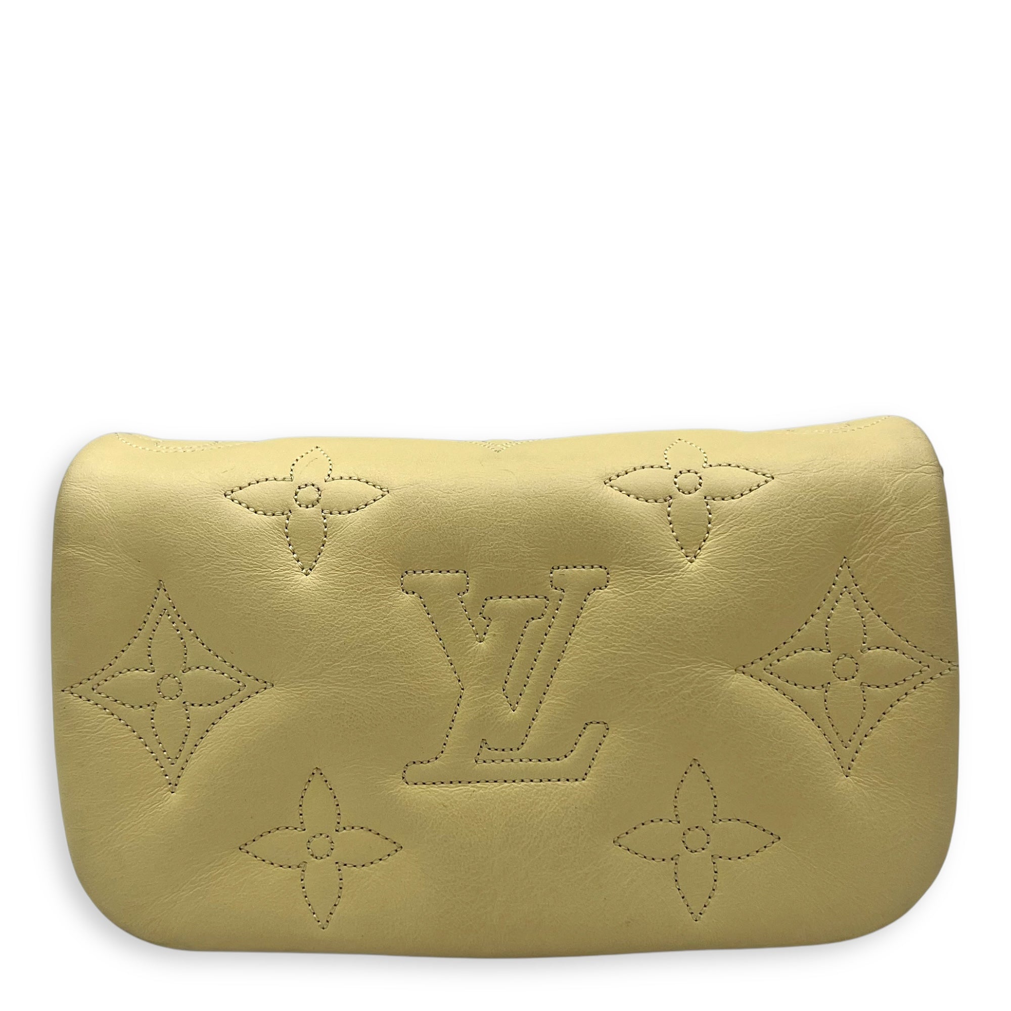 Louis Vuitton Bubblegram Wallet on Strap Yellow Crossbody Bag in Lambskin, Gold hardware_1