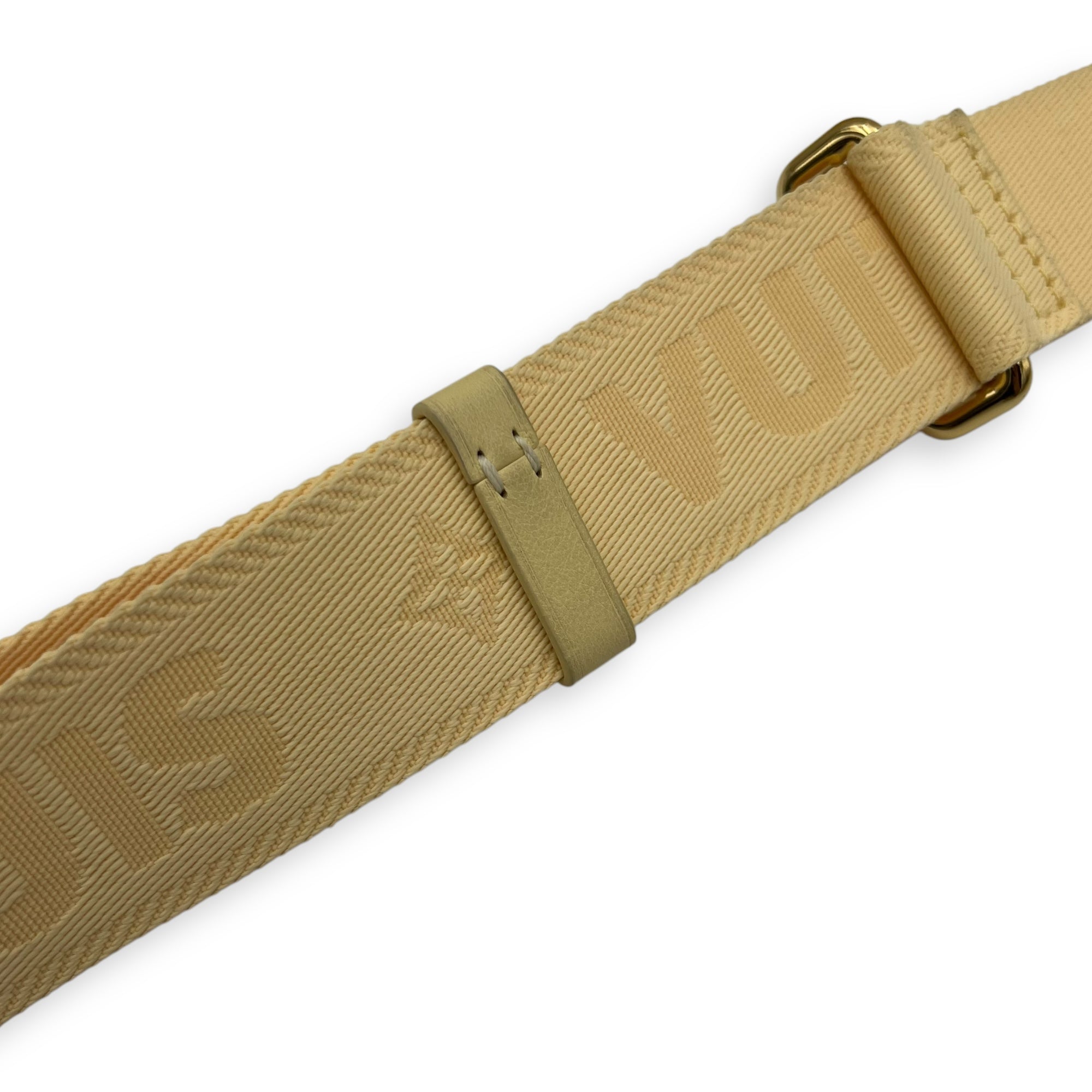 Louis Vuitton Bubblegram Wallet on Strap Yellow Crossbody Bag in Lambskin, Gold hardware_25