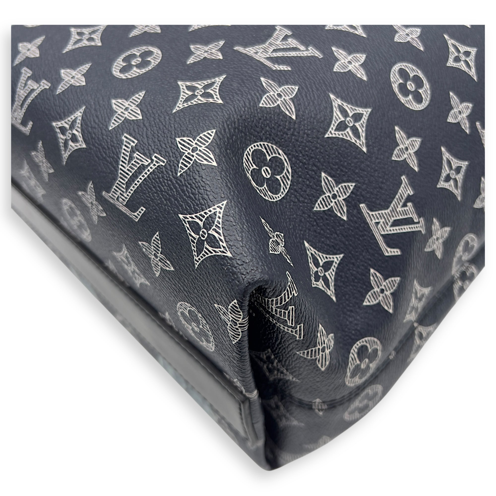 Louis Vuitton Chapman Brothers Tote Bag Blue in Coated Canvas, Silver hardware_11