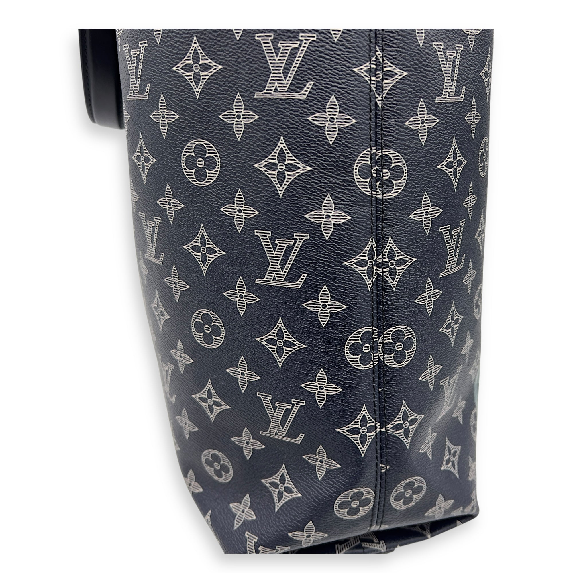 Louis Vuitton Chapman Brothers Tote Bag Blue in Coated Canvas, Silver hardware_20