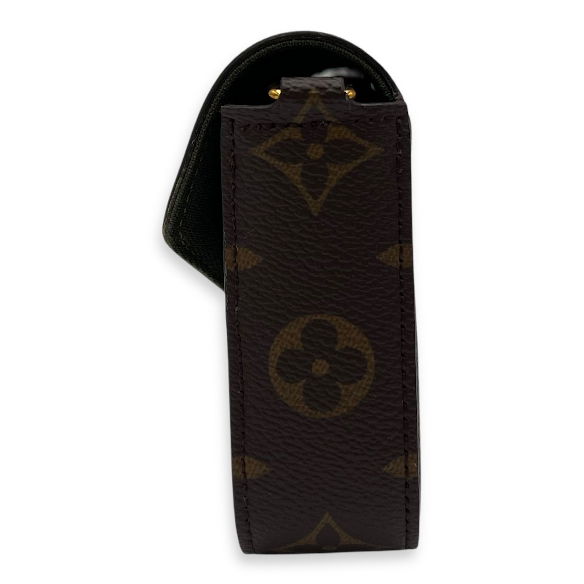 Louis Vuitton Felicie Strap and Go Brown Crossbody Bag in Monogram Coated Canvas, Gold hardware_3