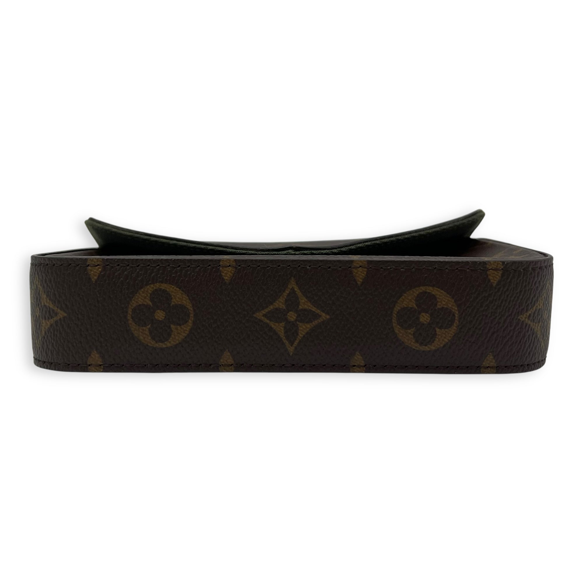 Louis Vuitton Felicie Strap and Go Brown Crossbody Bag in Monogram Coated Canvas, Gold hardware_6