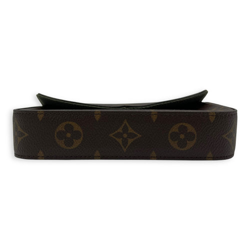 Louis Vuitton Felicie Strap and Go Brown Crossbody Bag in Monogram Coated Canvas, Gold hardware_6