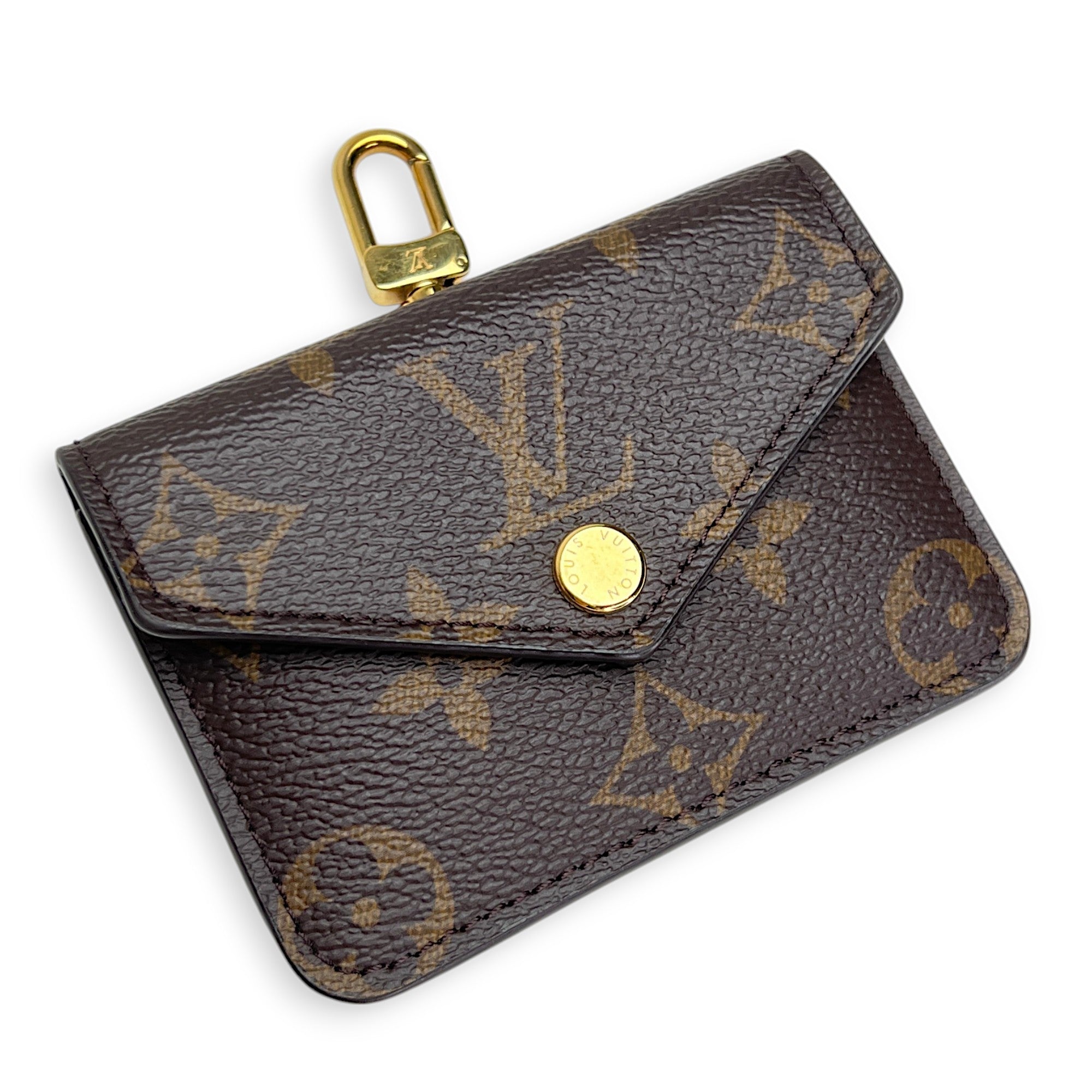Louis Vuitton Felicie Strap and Go Brown Crossbody Bag in Monogram Coated Canvas, Gold hardware_6
