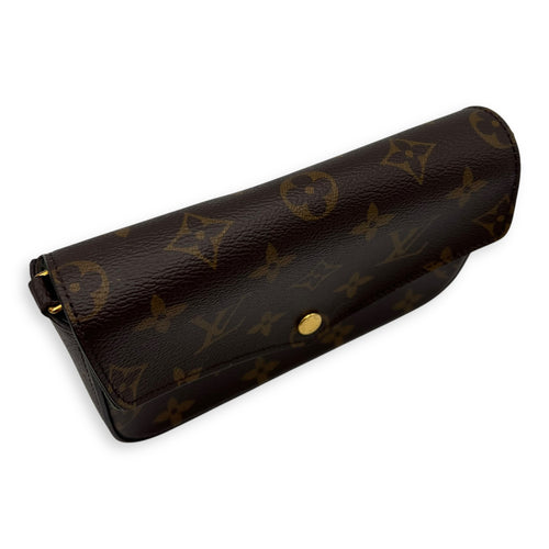 Louis Vuitton Felicie Strap and Go Brown Crossbody Bag in Monogram Coated Canvas, Gold hardware_8