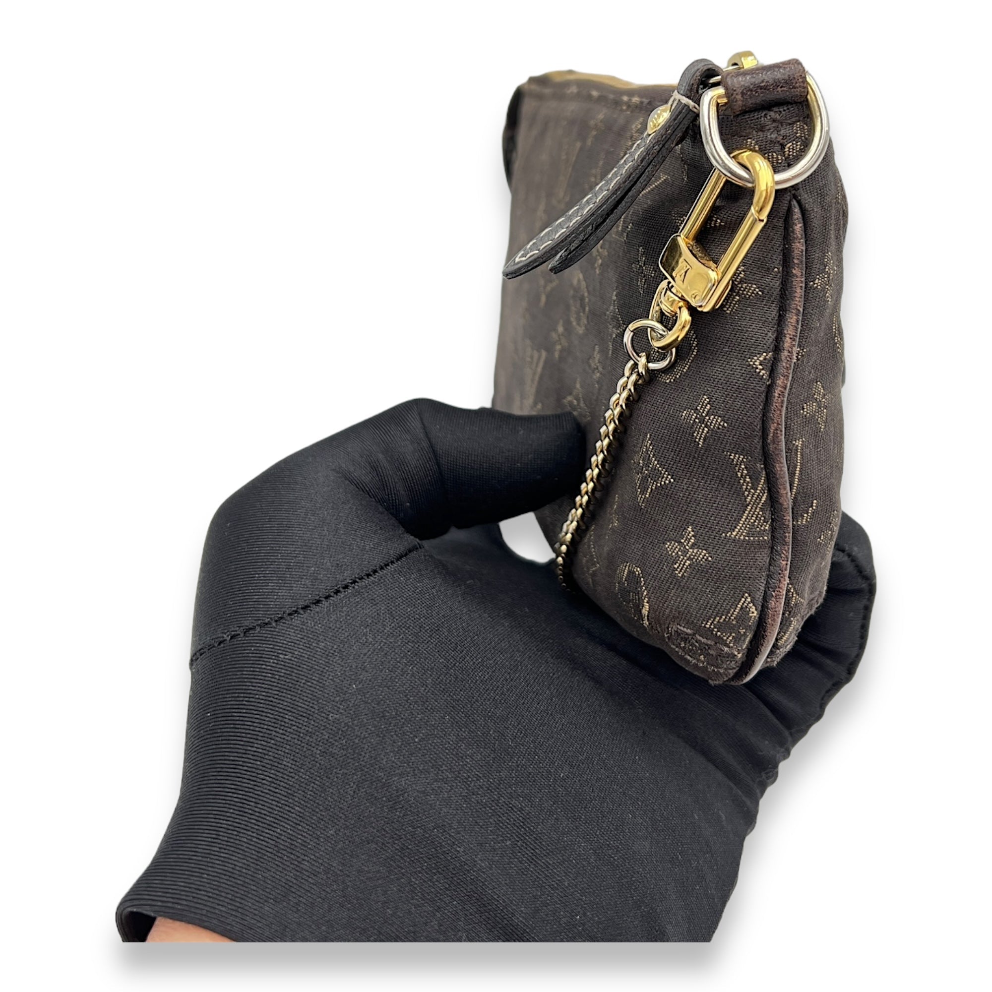 Louis Vuitton Idyle Mini Brown Pouch in Canvas, Gold hardware_3