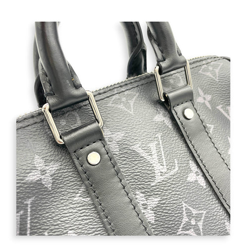 Louis Vuitton Keepall XS Grey Top Handle Bag in Monogram Coated Canvas, Silver hardware_5