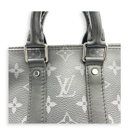 Louis Vuitton Keepall XS Grey Top Handle Bag in Monogram Coated Canvas, Silver hardware_6