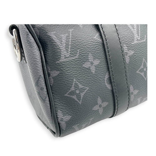 Louis Vuitton Keepall XS Grey Top Handle Bag in Monogram Coated Canvas, Silver hardware_9