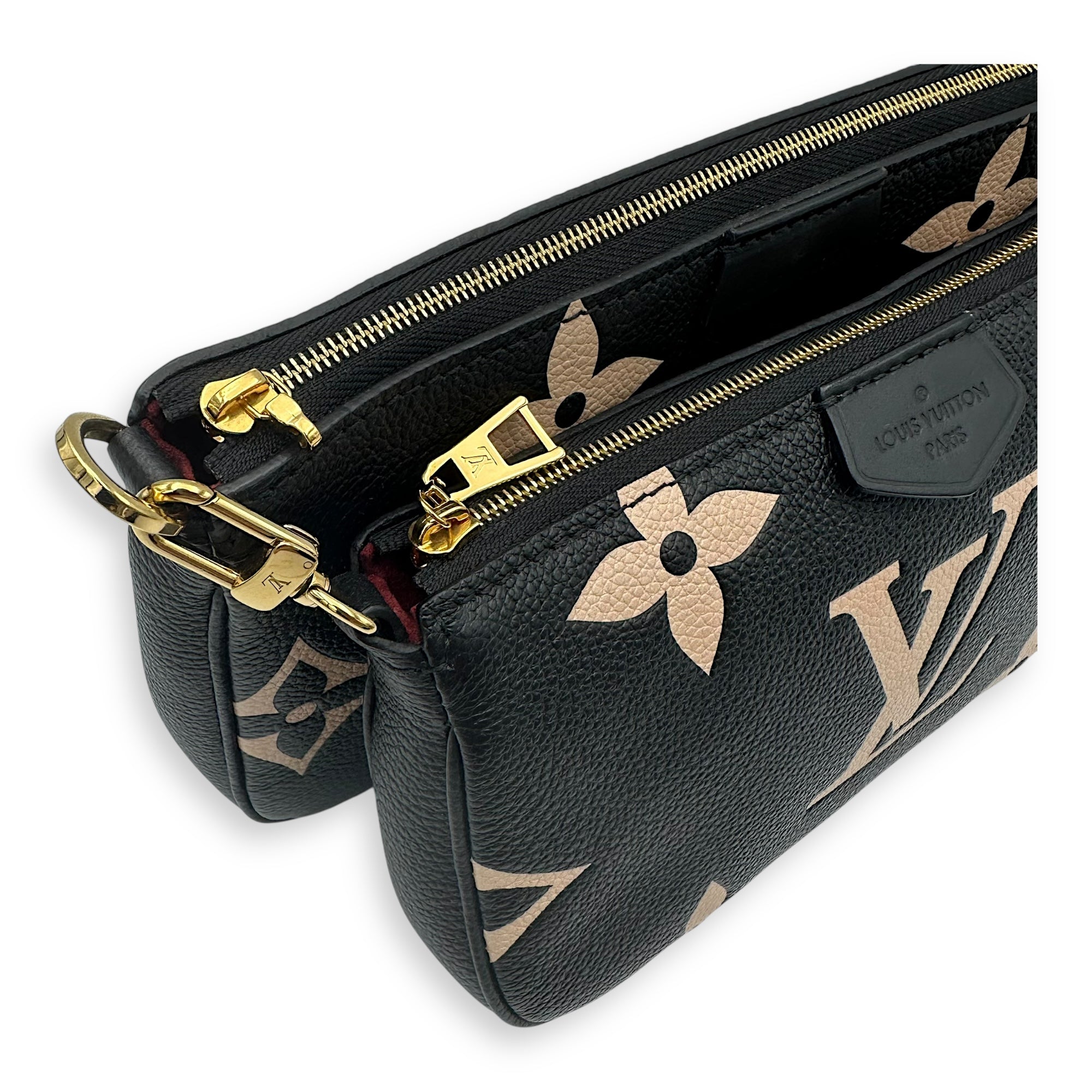 Louis Vuitton Multi-Pochette Accessoires Crossbody Bag  Black in Monogram Empreinte Leather , Gold Hardware_12
