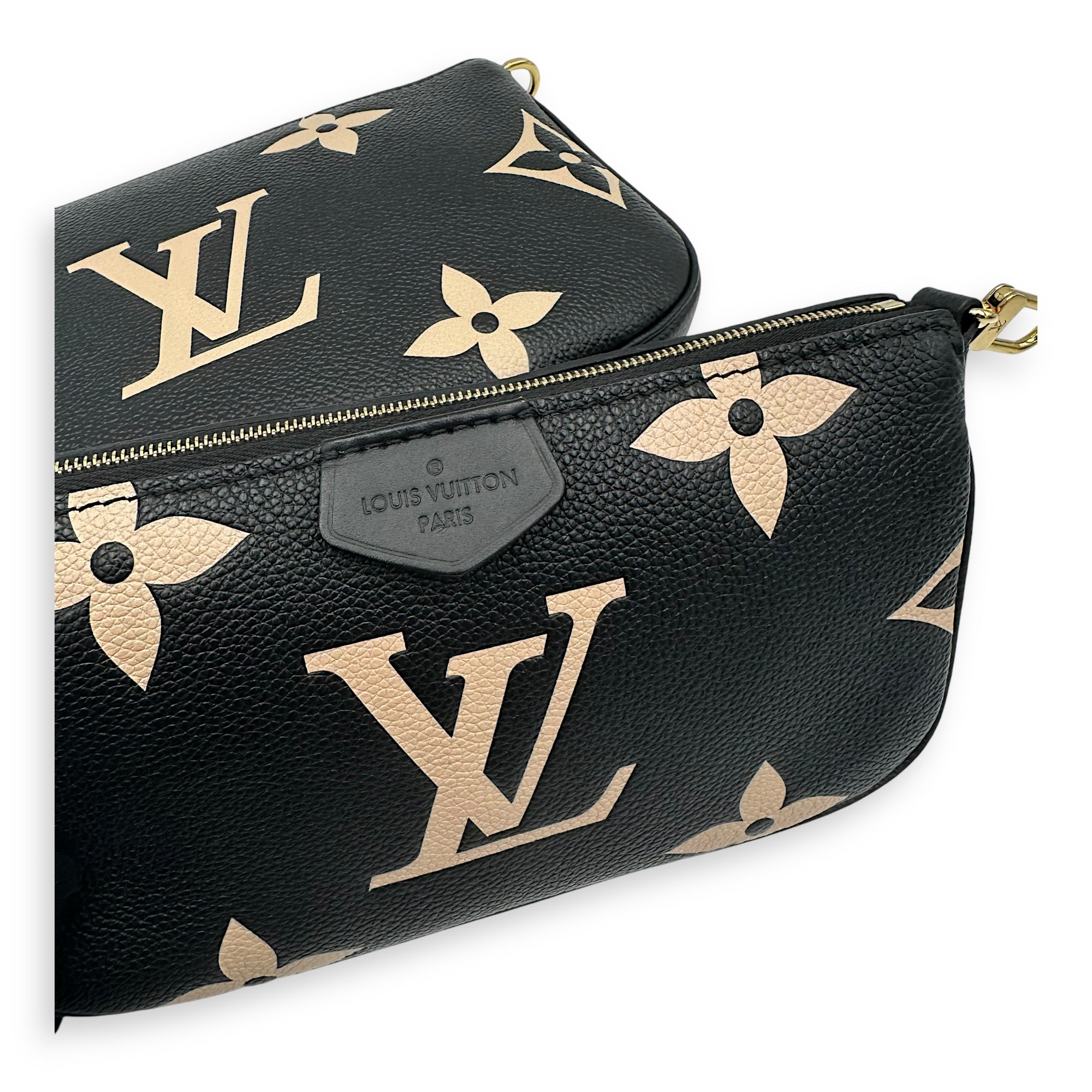 Louis Vuitton Multi-Pochette Accessoires Crossbody Bag  Black in Monogram Empreinte Leather , Gold Hardware_16