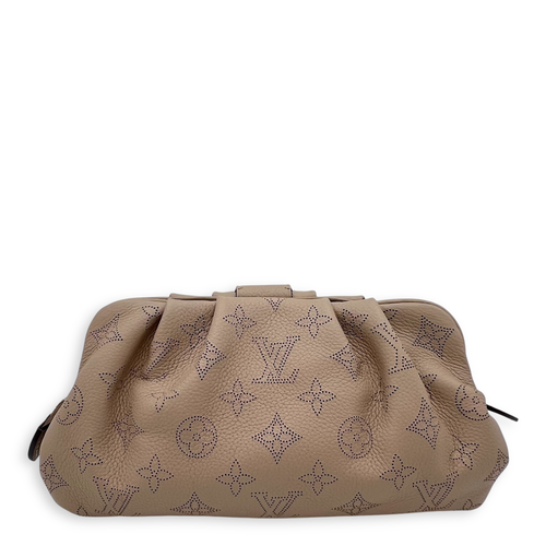 Louis Vuitton Scala Pouch Beige Gray Crossbody Bag in Mahina Leather, Silver hardware_1