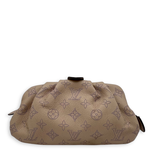 Louis Vuitton Scala Pouch Beige Gray Crossbody Bag in Mahina Leather, Silver hardware_2