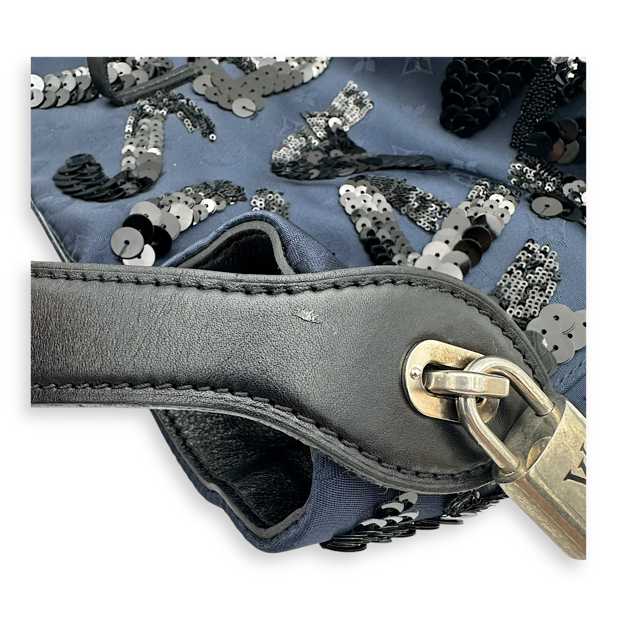 Louis Vuitton Spotlight Shoulder Bag Blue in Canvas, Silver hardware_2