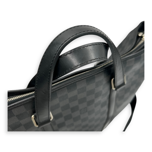Louis Vuitton Tadao Silver Tote Bag in Coated Canvas, Silver hardware_11