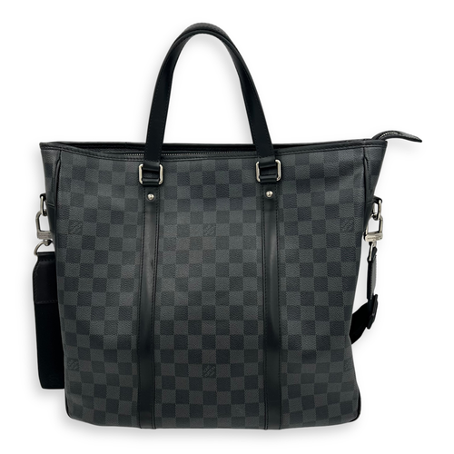 Louis Vuitton Tadao Silver Tote Bag in Coated Canvas, Silver hardware_2