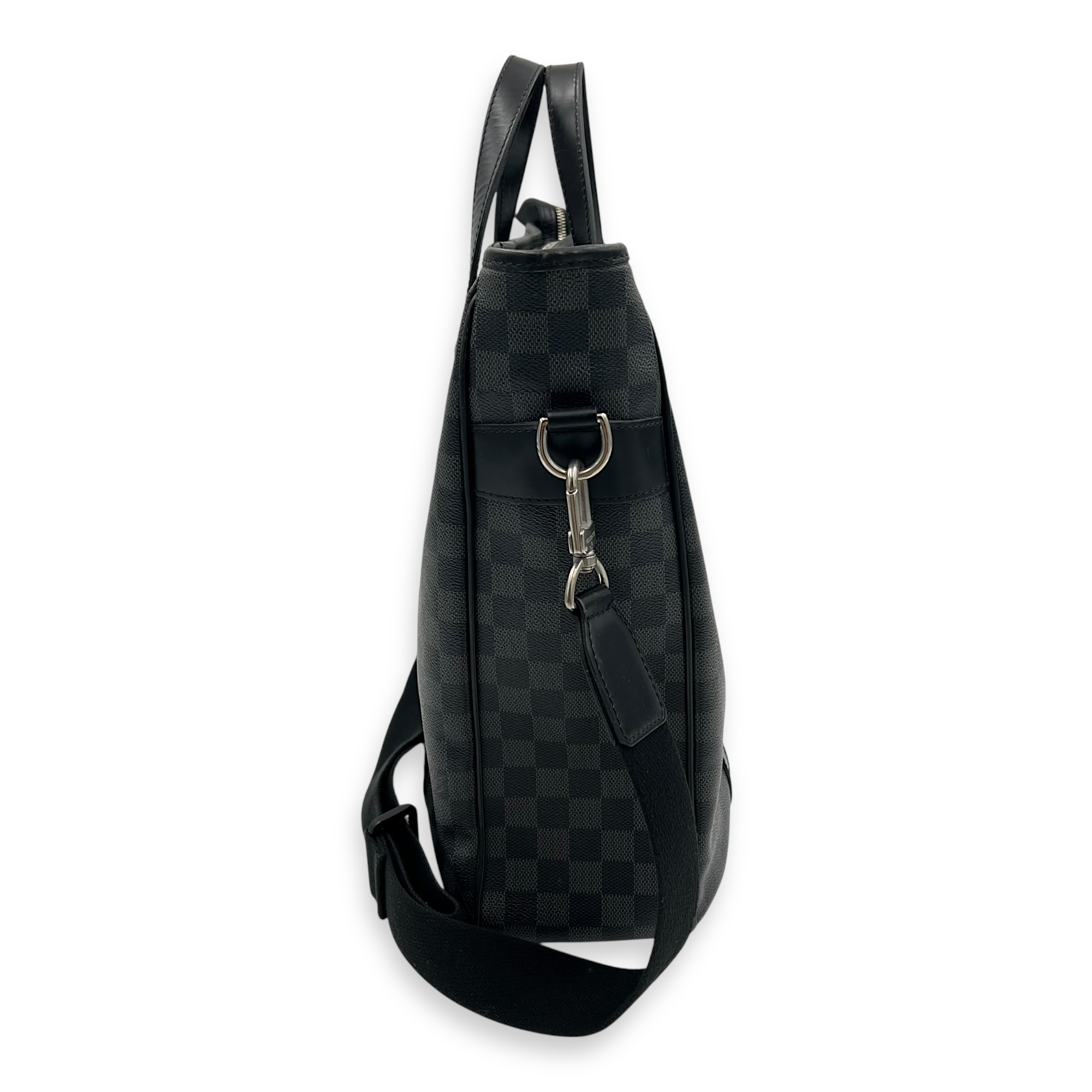 Louis Vuitton Tadao Silver Tote Bag in Coated Canvas, Silver hardware_4