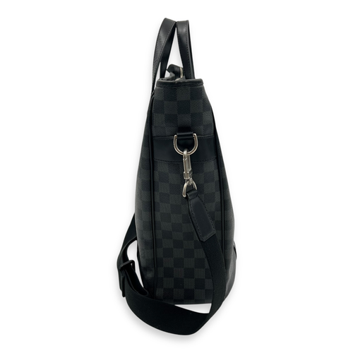 Louis Vuitton Tadao Silver Tote Bag in Coated Canvas, Silver hardware_4